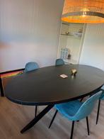 Mango houten ovaal zwart, Huis en Inrichting, Tafels | Eettafels, 100 tot 150 cm, 200 cm of meer, Ophalen of Verzenden, Zo goed als nieuw