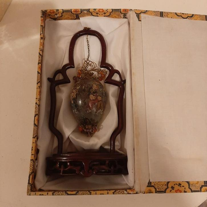 Oosters Ei Ornament in Doos, Antiek en Kunst, Antiek | Overige Antiek, Ophalen of Verzenden