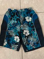 Blauwe Zwemshort met Bloemenprint - Mt S, Ophalen of Verzenden, Maat 46 (S) of kleiner, Blauw, Zwemshort