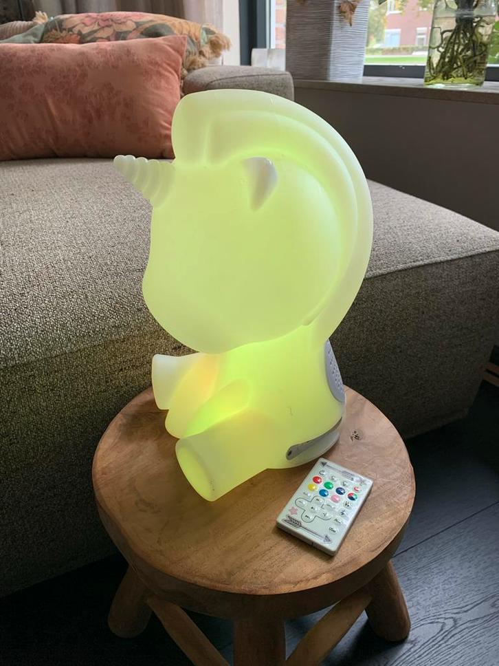 Leuke Luminous Speaker Eenhoorn, Huis en Inrichting, Lampen | Vloerlampen, Gebruikt, Minder dan 100 cm, Kunststof, Ophalen of Verzenden