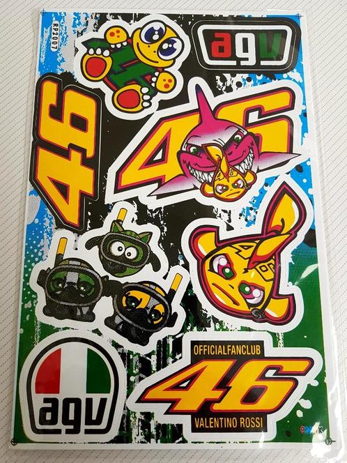 Stickerset Valentino Rossi 46 Fanclub, Motoren, Accessoires | Stickers, Verzenden
