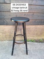 Vintage cafe barkruk mat zwart, 1 kruk, Ophalen, Zo goed als nieuw, 60 tot 90 cm