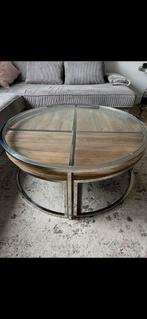 Zgan salontafel Riviera maison rond, Ophalen, 50 tot 100 cm, Rond, Zo goed als nieuw