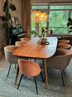 6 comfortabele, hippe eetkamerstoelen, Huis en Inrichting, Tafels | Eettafels, Ophalen of Verzenden, Zo goed als nieuw, Rechthoekig