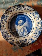 Delfts Blauw Bord met Portret, Antiek en Kunst, Ophalen