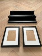 Ikea zwarte wandplankjes en fotolijsten, Ophalen of Verzenden, Zo goed als nieuw