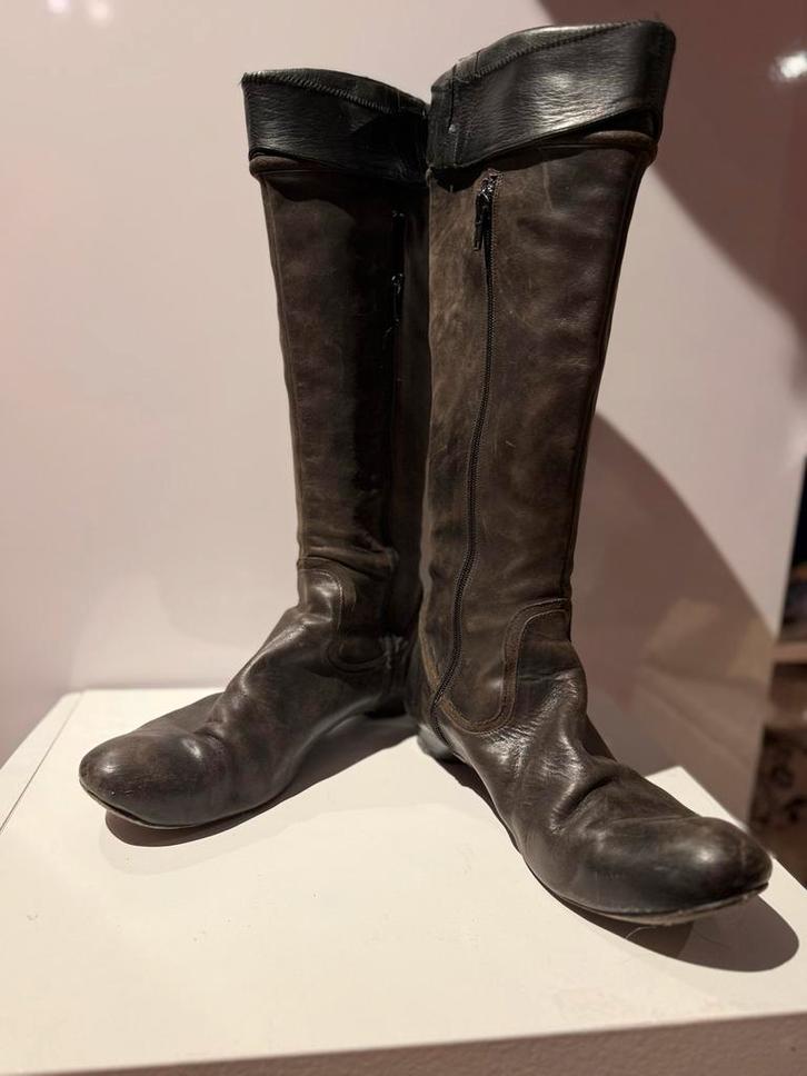 Vialis zwart leren laarzen - Maat 41, Kleding | Dames, Schoenen, Gedragen, Hoge laarzen, Zwart, Ophalen of Verzenden