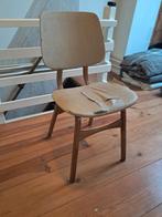 Vintage Midcentury Jaren 50 schoolstoel - Opknapper!, Huis en Inrichting, Stoelen, Gebruikt, Bruin, Ophalen, Hout