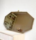 Prachtige antiek 8 hoekige/facet geslepen gouden spiegel!, Ophalen of Verzenden, Minder dan 50 cm, Minder dan 100 cm