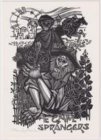 Exlibris Denijs De Backer - De tuinman en de dood, Antiek en Kunst, Verzenden