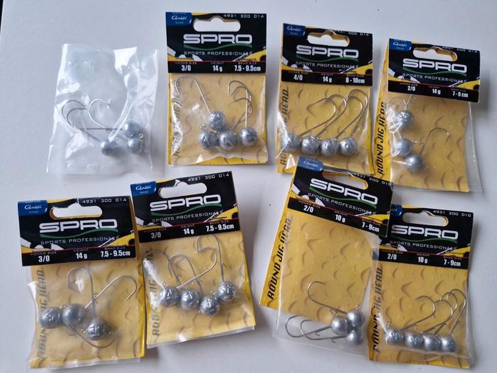 SPRO Round Jig Heads - Diverse Maten, Watersport en Boten, Hengelsport | Algemeen, Nieuw, Haak, Ophalen of Verzenden