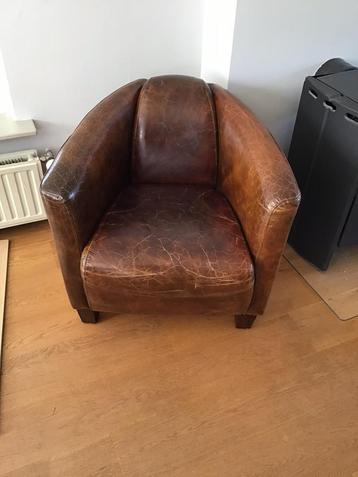 Aviator Fauteuil Vintage Leer beschikbaar voor biedingen