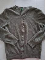 Grijze wollen met angora Benetton vest - Maat 40, Maat 38/40 (M), Benetton, Ophalen of Verzenden, Zo goed als nieuw