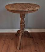 ** SALE ** // Wijntafel teakhout 80 cm -, Ophalen, 50 tot 100 cm, Nieuw, Landelijk