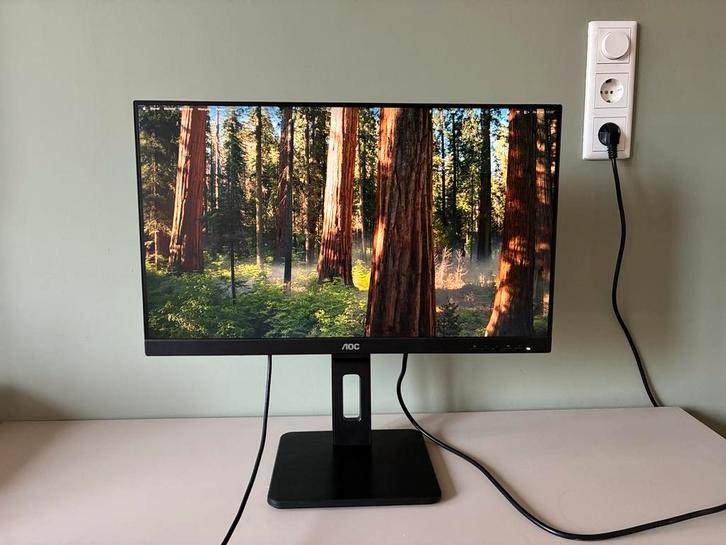 AOC 24P2C Beeldscherm - Perfecte Staat!, Computers en Software, Monitoren, Zo goed als nieuw, 61 t/m 100 Hz, HDMI, In hoogte verstelbaar