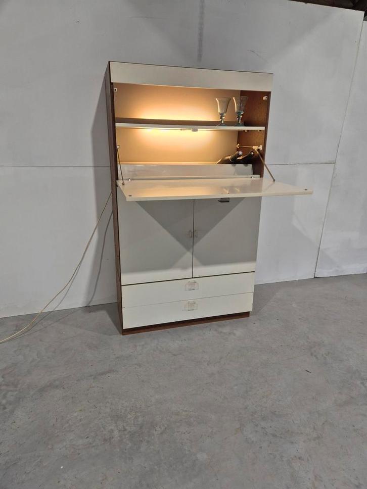 Pastoe vintage kast met bar en licht design, Huis en Inrichting, Kasten | Ladekasten, Gebruikt, 25 tot 50 cm, Ophalen