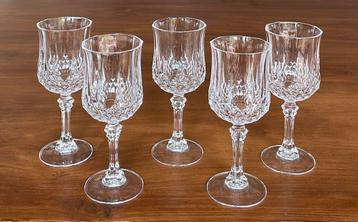 5 Cristal d’Arques Longchamp wijnglazen beschikbaar voor biedingen