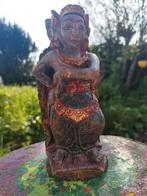 Indiaanse houten boeddha van 28 cm H, Huis en Inrichting, Woonaccessoires | Boeddhabeelden, Ophalen of Verzenden, Zo goed als nieuw