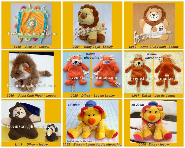 Leeuw leeuwtje Tiamo Primark Evora H&M ea merken, Kinderen en Baby's, Speelgoed | Knuffels en Pluche, Zo goed als nieuw, Overige typen