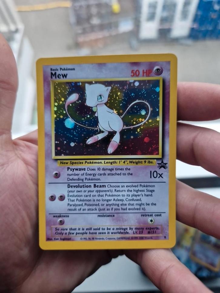 Mew 9 Nearmint Holo Black Star Promo Wotc 1999 nr 3, Hobby en Vrije tijd, Verzamelkaartspellen | Pokémon, Nieuw, Losse kaart, Foil