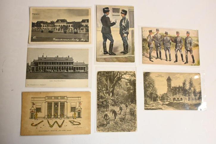 lot nederland ansichtkaart militair oud, Verzamelen, Militaria | Tweede Wereldoorlog, Landmacht, Foto of Poster, Nederland, Ophalen of Verzenden