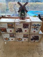 6 marktkramen voor een kerstdorp., Diversen, Kerst, Ophalen of Verzenden, Gebruikt