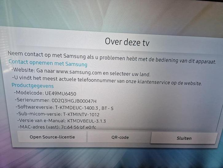 Televisie, Audio, Tv en Foto, Televisies, Gebruikt, LED, 100 cm of meer, 4k (UHD), Samsung, 50 Hz, Smart TV, Ophalen