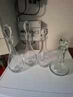 Te koop 4x mooie glazen karaf zie foto's, Antiek en Kunst, Antiek | Glas en Kristal, Ophalen
