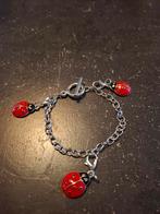 Armband met Lieveheersbeestje Bedels, Staal, Nieuw, Ophalen of Verzenden, Met bedels of kralen