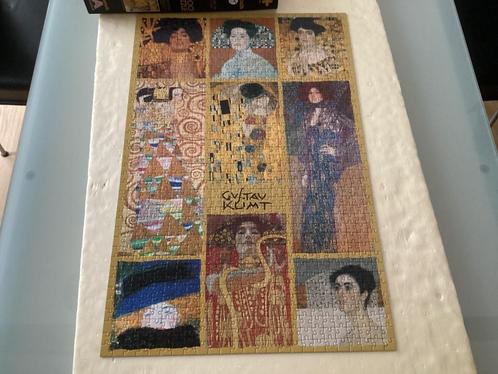 Puzzle Klimt 9 werken compilatie (1000 stukjes), Hobby en Vrije tijd, Denksport en Puzzels, Gebruikt, Legpuzzel, 500 t/m 1500 stukjes