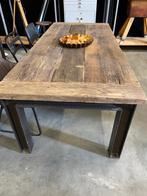 eettafel / eiken wagonplanken / industrieel, Ophalen, Oude wagondelen, Eikenhout, Nieuw
