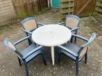 Tuin set, 4 zitplaatsen, Eettafel, Ophalen of Verzenden, Zo goed als nieuw