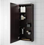 Godmorgon Wandkast badkamerkast zwartbruin - Nieuw in doos, (Half)hoge kast, Minder dan 50 cm, Nieuw, Ophalen of Verzenden