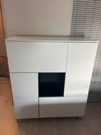 Wit Dressoir met Kleppen en Deuren, Ophalen, Kunststof, Gebruikt, 50 tot 100 cm