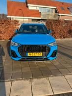 Audi Q3 35 Tfsi 150pk S Tronic 2019 Blauw, Auto's, Zwart, 4 cilinders, Blauw, Leder en Stof