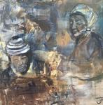 Abstract Figuratief Portret, Antiek en Kunst, Kunst | Schilderijen | Abstract, Ophalen of Verzenden