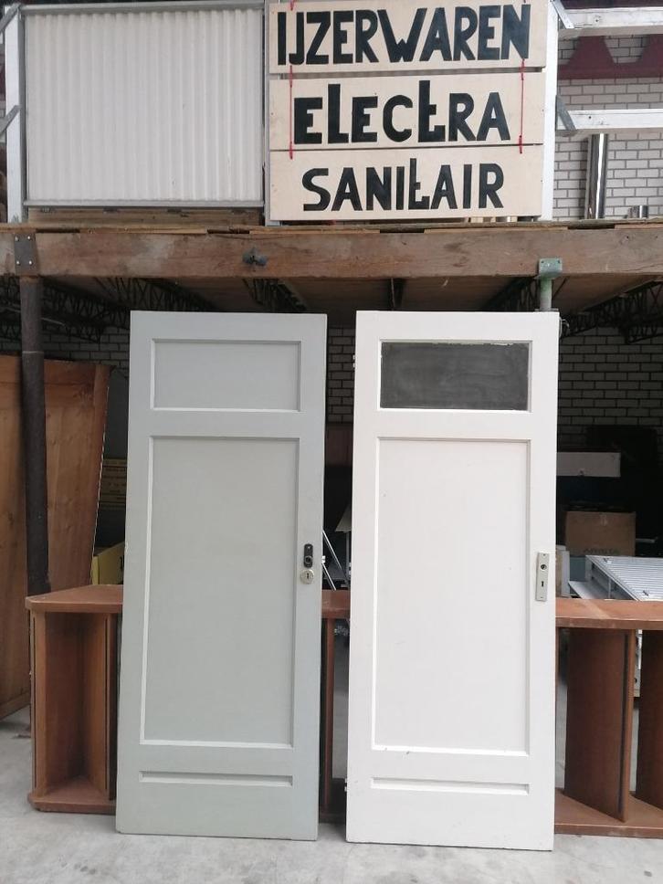 oude paneel deuren 77x201 cm, paneeldeur, wcdeur, binnendeur, Doe-het-zelf en Verbouw, Deuren en Horren, Gebruikt, Binnendeur