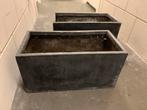 Plantenbakken zink, Tuin en Terras, Bloembakken en Plantenbakken, Ophalen, Gebruikt, Rond, Metaal