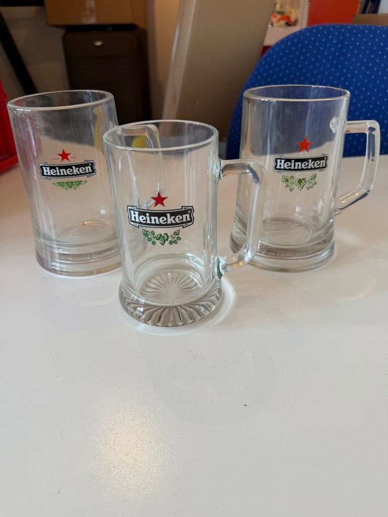 Heineken verzameling glazen oude flesje en diversen spulletj, Ophalen, Gebruikt, Overige typen, Heineken