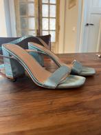 Be Mine lichtblauwe sandalen met blokhak mt 39, Blauw, Gedragen, Sandalen of Muiltjes, Ophalen of Verzenden