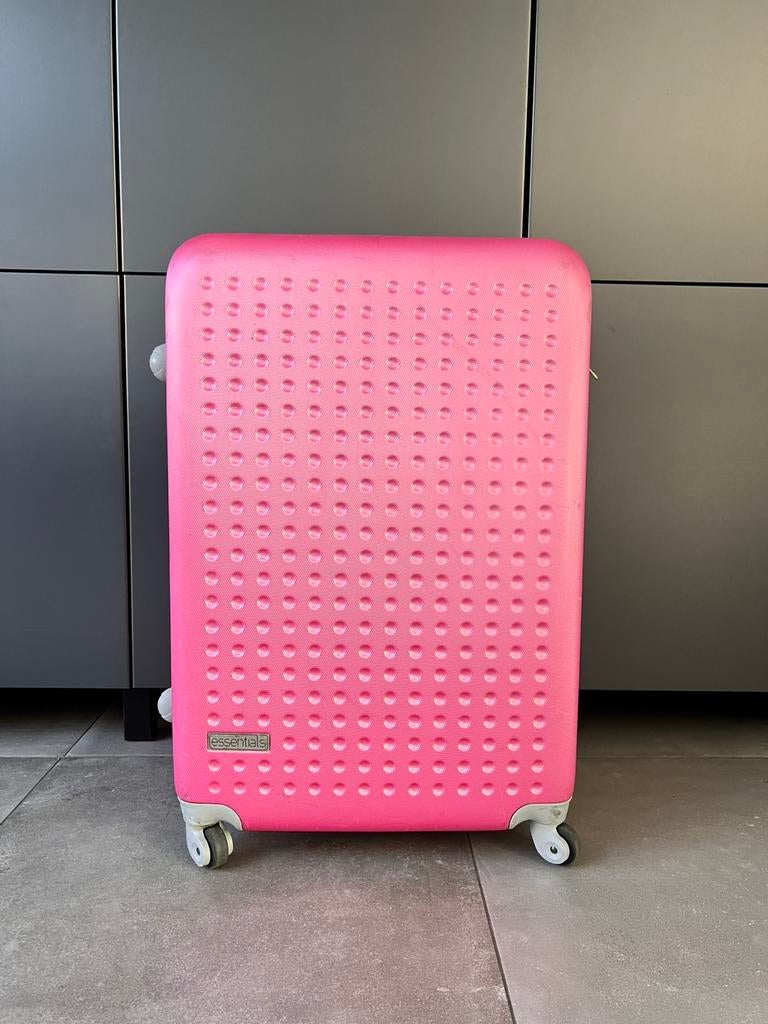 LIV GROOT FORMAAT ROZE REIS TROLEY REISKOFFER KOFFER 4WIELEN, Wieltjes, Hard kunststof, 45 tot 55 cm, Ophalen of Verzenden