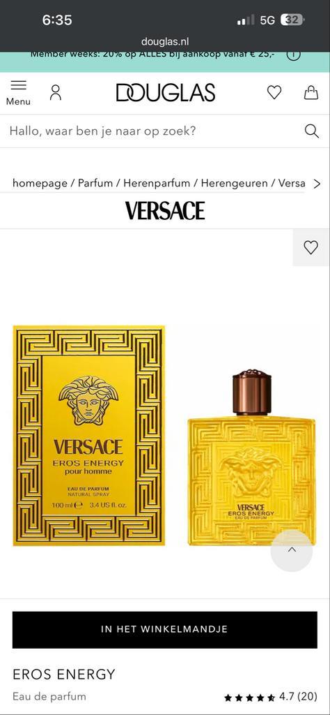 Versace Eros Energy Eau de Parfum 100ml voor Heren, Sieraden, Tassen en Uiterlijk, Uiterlijk | Parfum, Nieuw, Ophalen of Verzenden