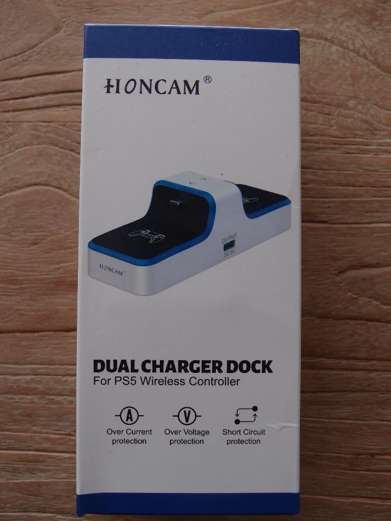 Honcam dual charging dock voor PS5 / Playstation 5 wireless, Spelcomputers en Games, Spelcomputers | Overige, Nieuw, Ophalen of Verzenden