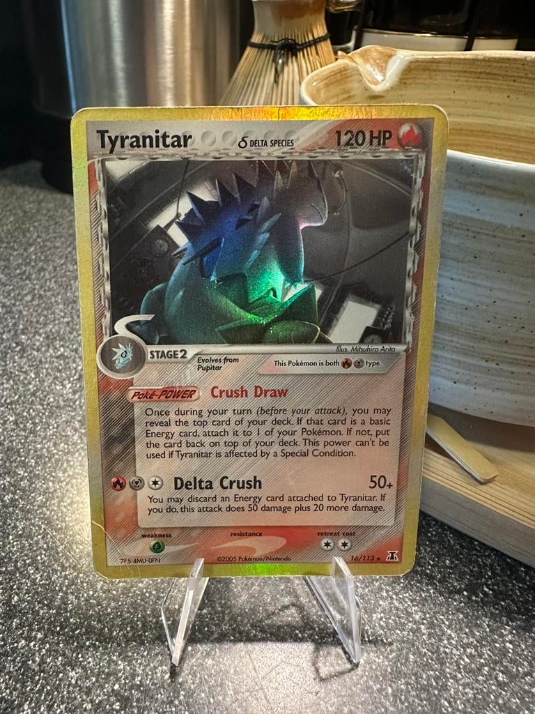 Tyranitar 16/113 Reverse holo, Ophalen of Verzenden, Zo goed als nieuw