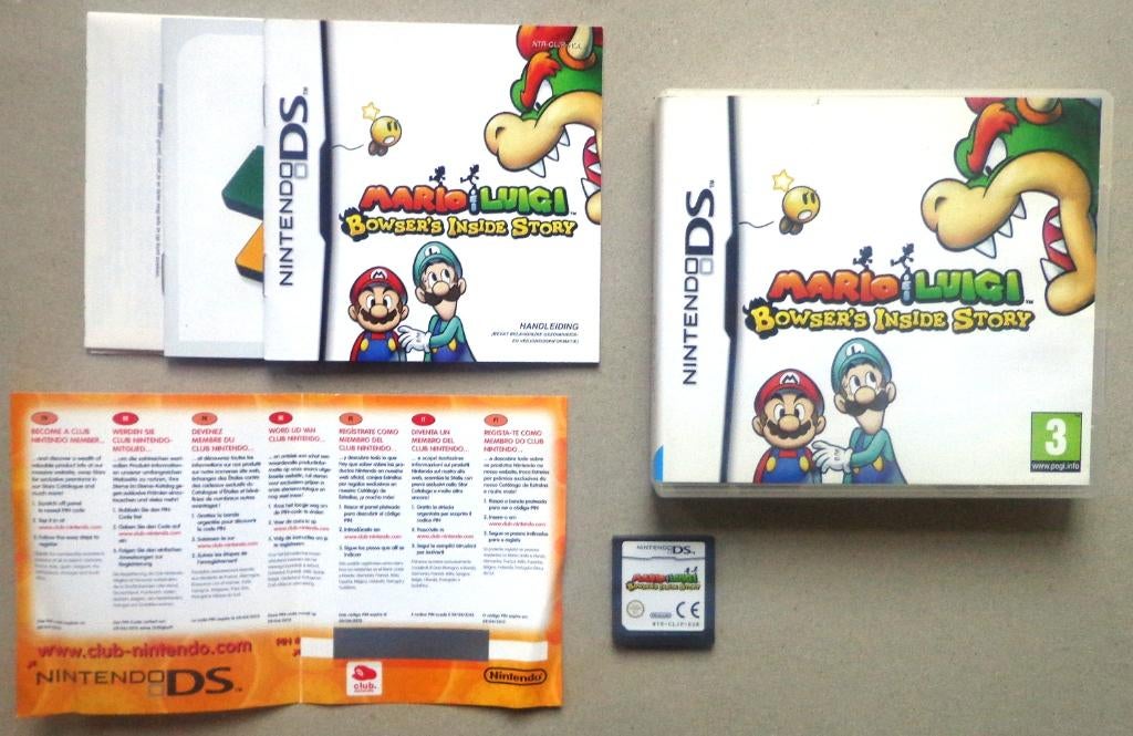 Mario & Luigi Bowsers Inside Story voor de Nintendo DS + VIP, 1 speler, Ophalen of Verzenden, Zo goed als nieuw, Role Playing Game (Rpg)