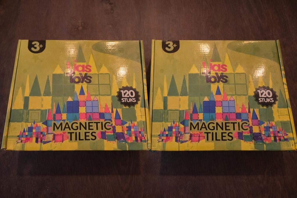 2x 120 stuks Magnetic Tiles, Overige merken, Onbekend, Nieuw, Ophalen of Verzenden