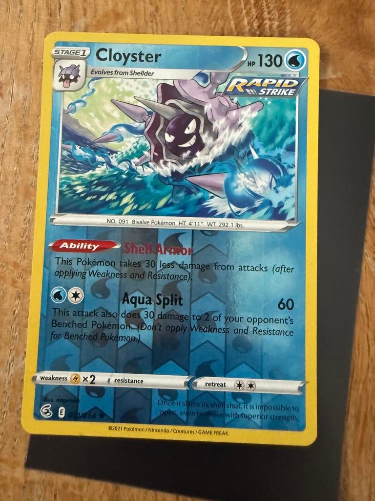 Cloyster 051/264 reverse holo, Ophalen of Verzenden, Zo goed als nieuw, Losse kaart