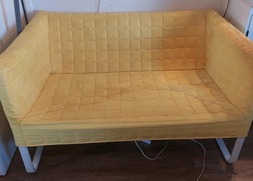 Ikea Knopparp bankje met wasbare hoes, Ophalen, Gebruikt, Minder dan 75 cm, Tweepersoons