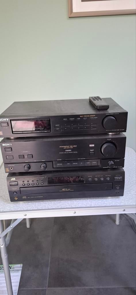 Sony tuner, versterker en JVC 5-cd wisselaar, Audio, Tv en Foto, Stereo-sets, Ophalen of Verzenden, Gebruikt, JVC