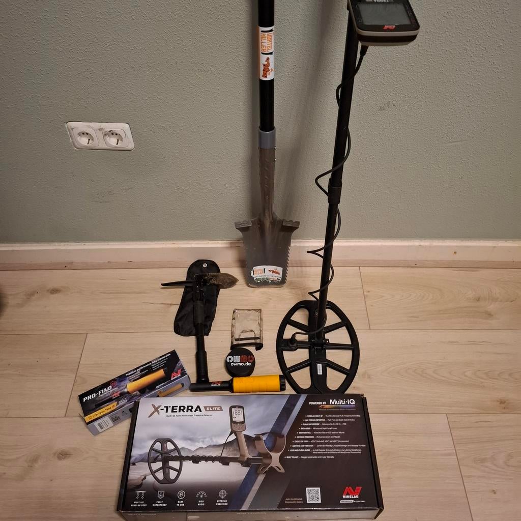 Minelab X-Terra Elite Metaaldetector set nieuw!, Hobby en Vrije tijd, Metaaldetectors, Ophalen, Zo goed als nieuw